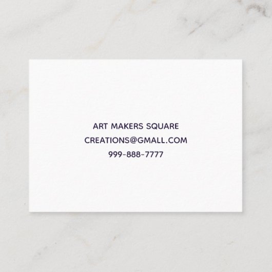 QR-Code Alle Größe Square Visitenkarte (Rückseite)