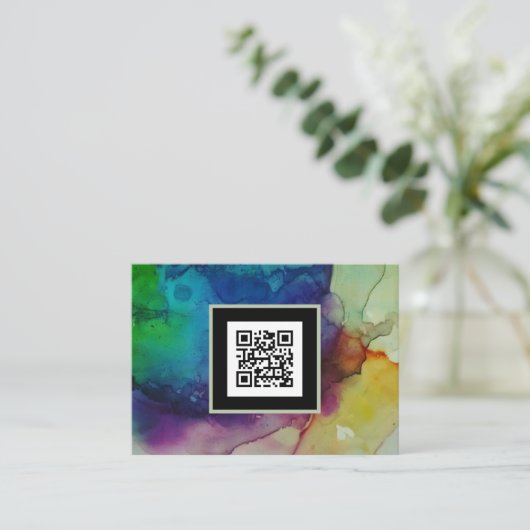 QR-Code Alle Größe Square Visitenkarte (Stehend Vorderseite)