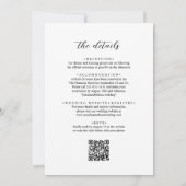 QR-Code | Alle in einem modernen, eleganten Script Einladung (Rückseite)