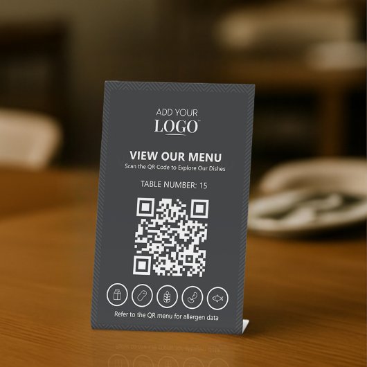 QR-Code-Allergie für Business-Logos - Kontaktloses Sockelschild