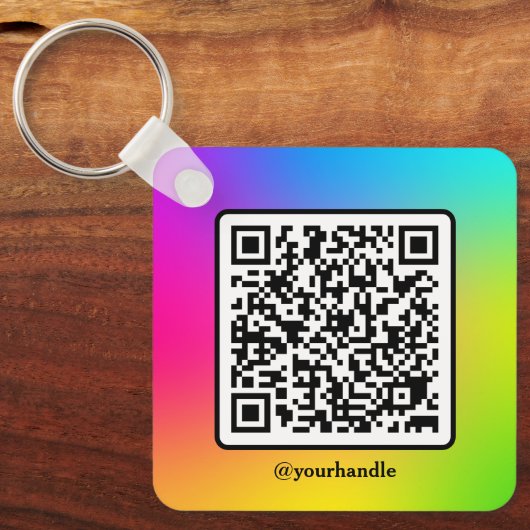 QR Code Aluminium Personalisiert Schlüsselanhänger (Vorderseite)