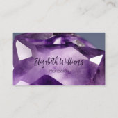 QR Code Amethyst Gem Stone Visitenkarte (Vorderseite)