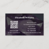 QR Code Amethyst Gem Stone Visitenkarte (Rückseite)