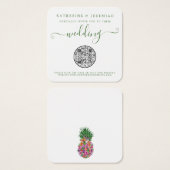 QR-Code Ananas-Ananas-Hochzeit Einladung (Vorne & Hinten)