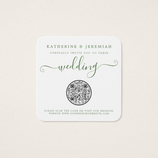 QR-Code Ananas-Ananas-Hochzeit Einladung (Vorderseite)