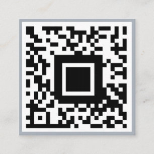 QR-Code Anfangs Minimal Monogramm Unternehmen Quadratische Visitenkarte