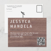 QR-Code-Angebotsankündigung Postkarte (Vorne/Hinten)