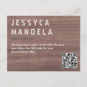QR-Code-Angebotsankündigung Postkarte (Vorderseite)