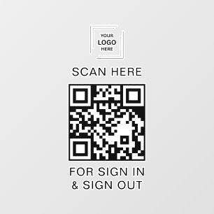 QR-Code-Anmelde Besucher Mitarbeiter Empfang Fenst Fensteraufkleber