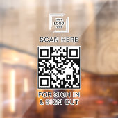 QR-Code-Anmelde Besucher Mitarbeiter Empfang Fenst Fensteraufkleber (Blatt 2)
