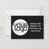 QR-Code anpassbar Modern Schwarz Mitteilungskarte (Vorderseite)