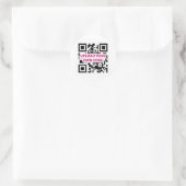 QR-Code anpassbar Runder Aufkleber (Tasche)