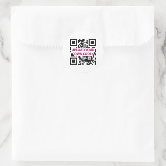 QR-Code anpassbar Runder Aufkleber (Tasche)