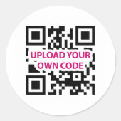 QR-Code anpassbar Runder Aufkleber (Vorderseite)