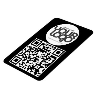 QR-Code anpassbare moderne schwarze Visitenkarte Magnet