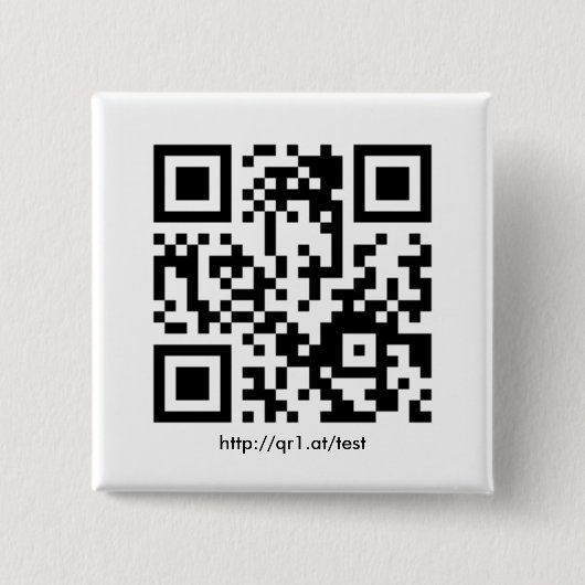 QR Code Anstecknadel quadratisch (Vorderseite)