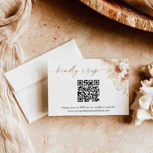 QR-Code-Antwortkarte Boho Wedding RSVP Card Dankeskarte