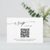 QR-Code-Antwortkarte | Minimalistische Hochzeit RS Dankeskarte (Stehend Vorderseite)