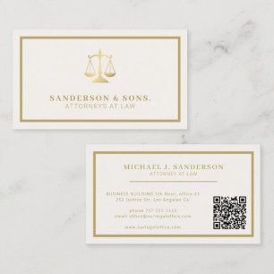 QR-Code Anwalt Rechtsanwalt professionell gold cre Visitenkarte