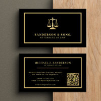 QR-Code-Anwalt Rechtsanwalt professionell Gold Sch