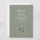 QR-Code-Aquarell-Blumen-rustikale-elegante-Hochzei Einladung (Rückseite)