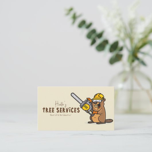 QR Code Arborists Forest Tree Care Landscaping Visitenkarte (Stehend Vorderseite)