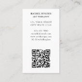 QR Code Art Therapeut Business Card Visitenkarte (Rückseite)