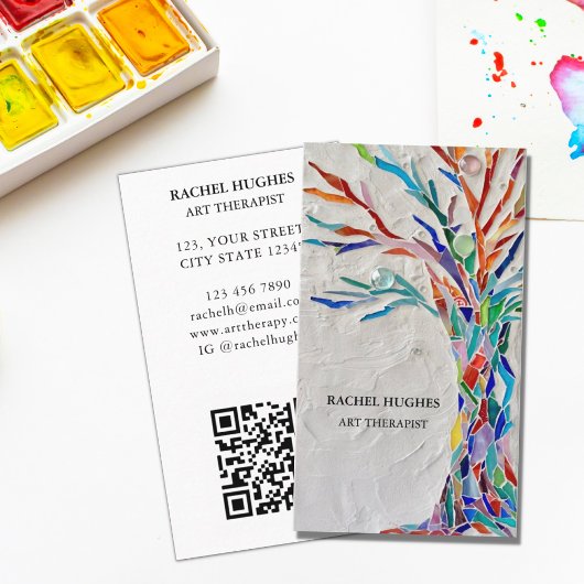 QR Code Art Therapeut Business Card Visitenkarte