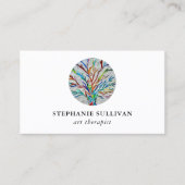 QR Code Art Therapeut Visitenkarte (Vorderseite)