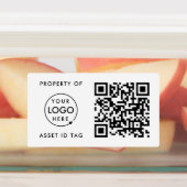 QR Code Asset ID-Eigenschaft des Firmenlogo Etiketten (Befestigt)