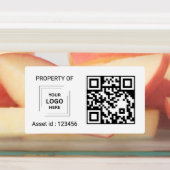 QR-Code-Asset-ID Firmen-Eigentumsetikett Stil Etiketten (Befestigt)