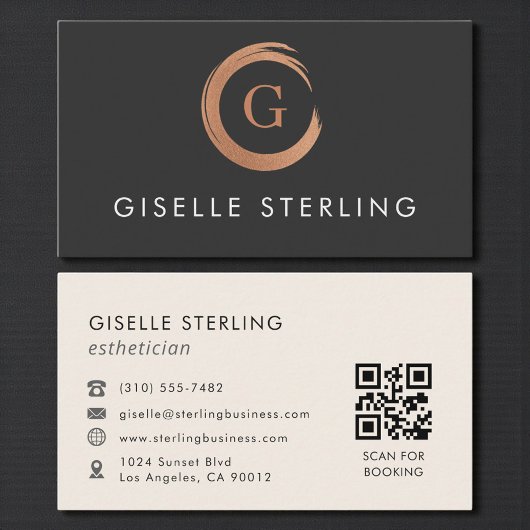QR-Code-Ästhetikerin Modern Minimalistisch Visitenkarte