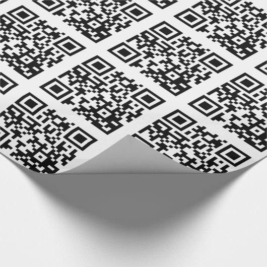 QR Code auf die Person stimmen Geschenkpapier (Ecke)