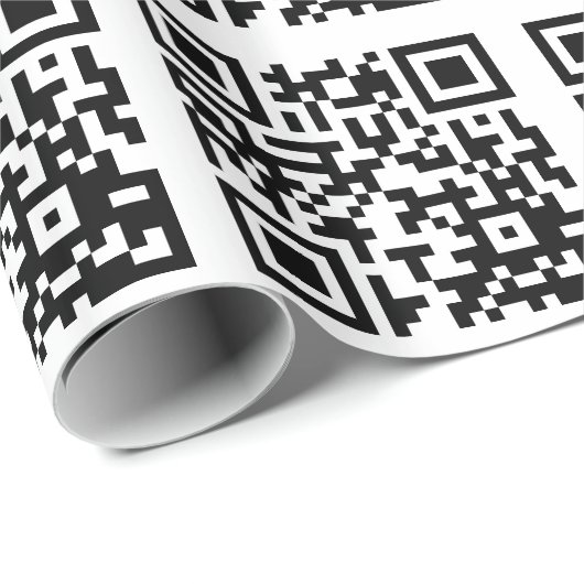 QR Code auf die Person stimmen Geschenkpapier (Rolleneckpunkt)