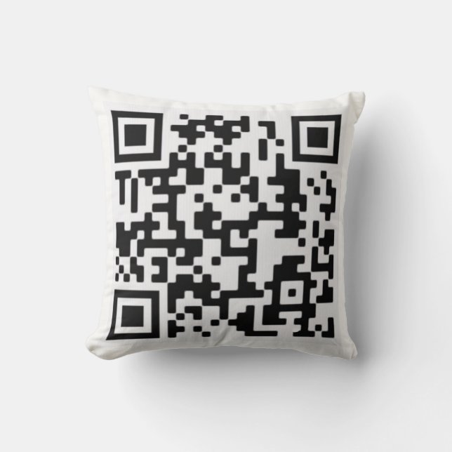 QR-Code auf einem Kissen (Vorderseite)