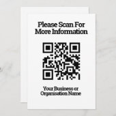 QR-Code auf einer Karte für Kundeninformationen (Vorne/Hinten)