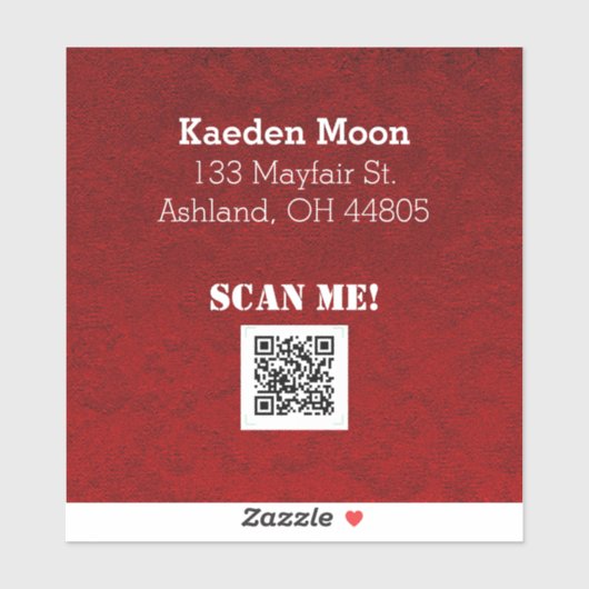 QR-Code Aufkleber (Blatt)