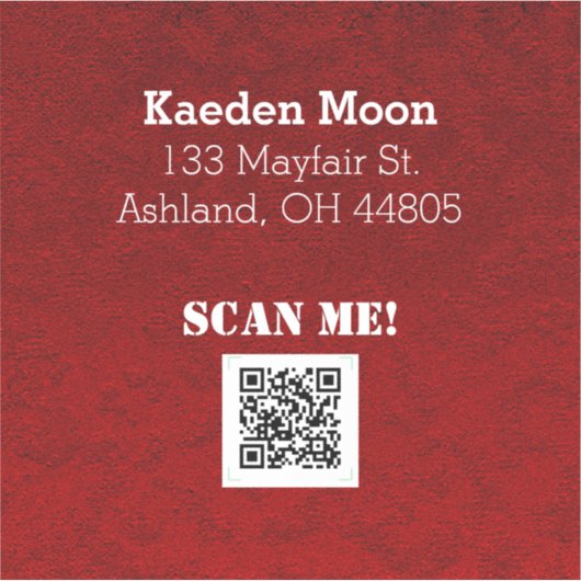 QR-Code Aufkleber (Vorderseite)