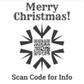 QR-Code-Aufkleber Aufkleber (Vorderseite)