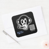 QR-Code-Aufkleber für Bastard Factory-Logo Quadratischer Aufkleber (Umschlag)