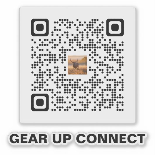 QR-Code-Aufkleber für die Jagd - Aufsetzen und Ver Aufkleber (Vorderseite)