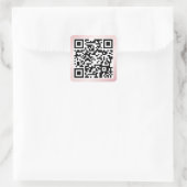 QR-Code-Aufkleber Quadratischer Aufkleber (Tasche)