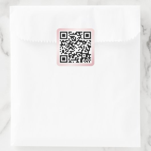 QR-Code-Aufkleber Quadratischer Aufkleber (Tasche)