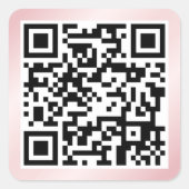 QR-Code-Aufkleber Quadratischer Aufkleber (Vorderseite)