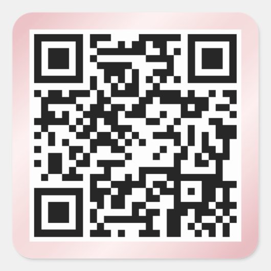 QR-Code-Aufkleber Quadratischer Aufkleber (Vorderseite)