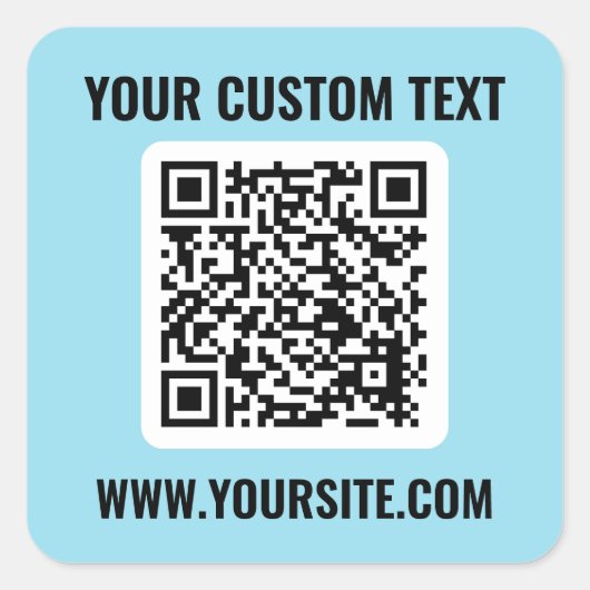 QR-Code-Aufkleber Quadratischer Aufkleber (Vorderseite)