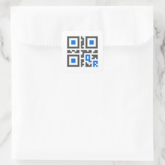 QR-Code-Aufkleber Quadratischer Aufkleber (Tasche)