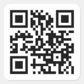 QR-Code-Aufkleber Quadratischer Aufkleber (Vorderseite)