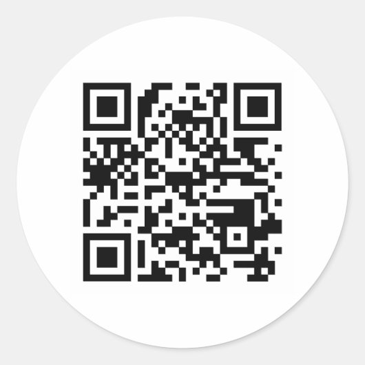QR-Code-Aufkleber - rund Runder Aufkleber (Vorderseite)