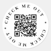 QR-Code-Aufkleber Runder Aufkleber (Vorderseite)